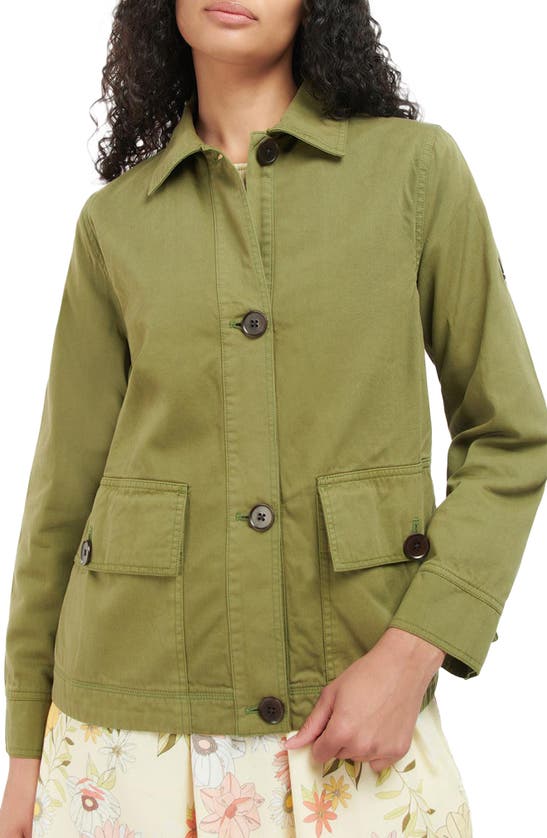 Barbour Zale Cotton Jacket In Olive Tree