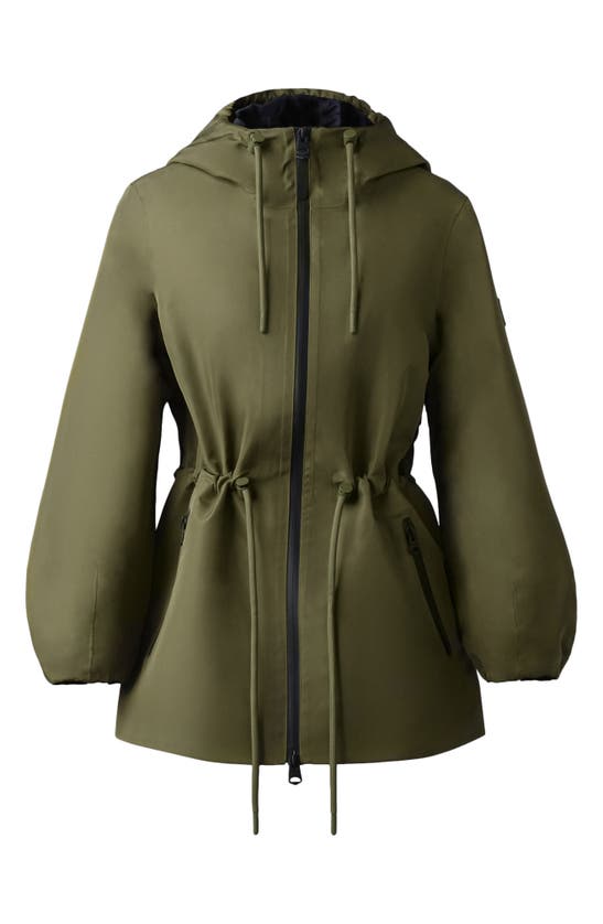 Shop Mackage Kalea Windproof & Water Repellent Recycled Polyester Jacket In Light Military-navy