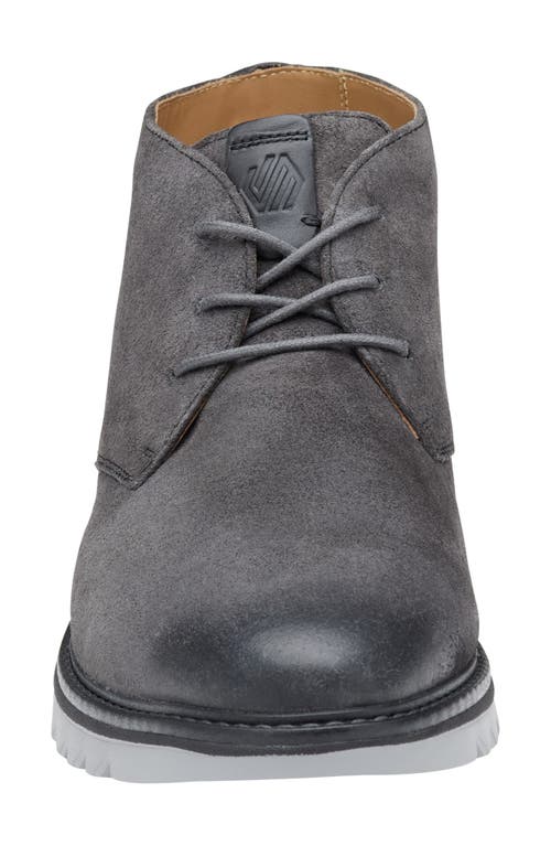 Johnston & Murphy Braydon Chukka Boot In Charcoal Waxed Suede