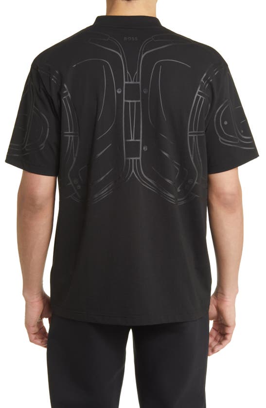 Shop Hugo Boss Boss X Nfl Tackle Graphic T-shirt In Miami Dolphins Black