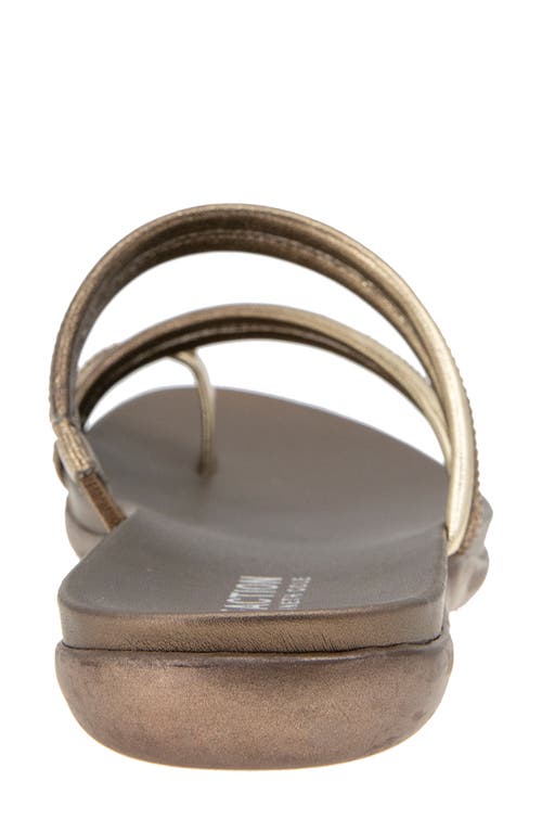 Reaction Kenneth Cole Gia Crystal Strap Slide Sandal In Bronze