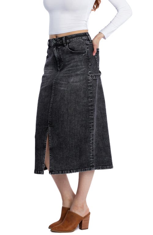 Wash Lab Denim Unity Utility Denim Skirt In Unity Grey