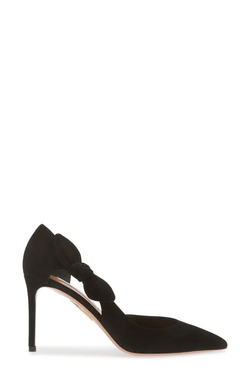 Shop Aquazzura Very Bow Tie Pointed Toe Pump In Black