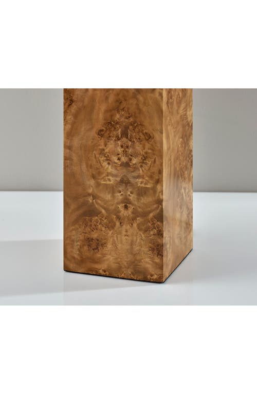 Shop Adesso Lighting Frederick Table Lamp In Burled Wood W/antique Brass