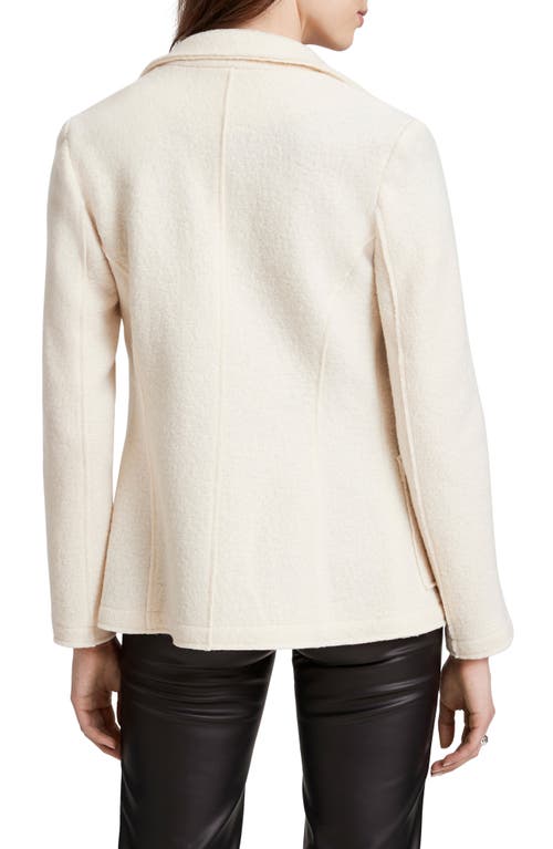 Shop Marcella Cassia Fleece Wool Blazer In Off White