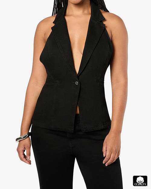 Weworewhat Denim Vest In Black