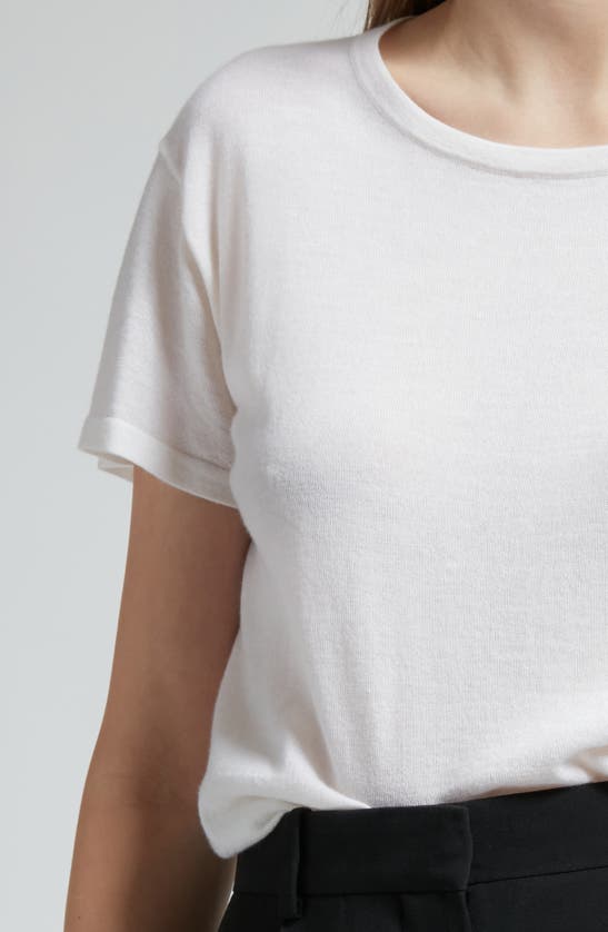 The Row Foz Cashmere T-shirt In Ivory