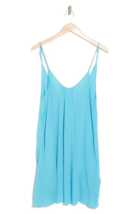 Shop Elan Cover-up Slip Dress In Aqua