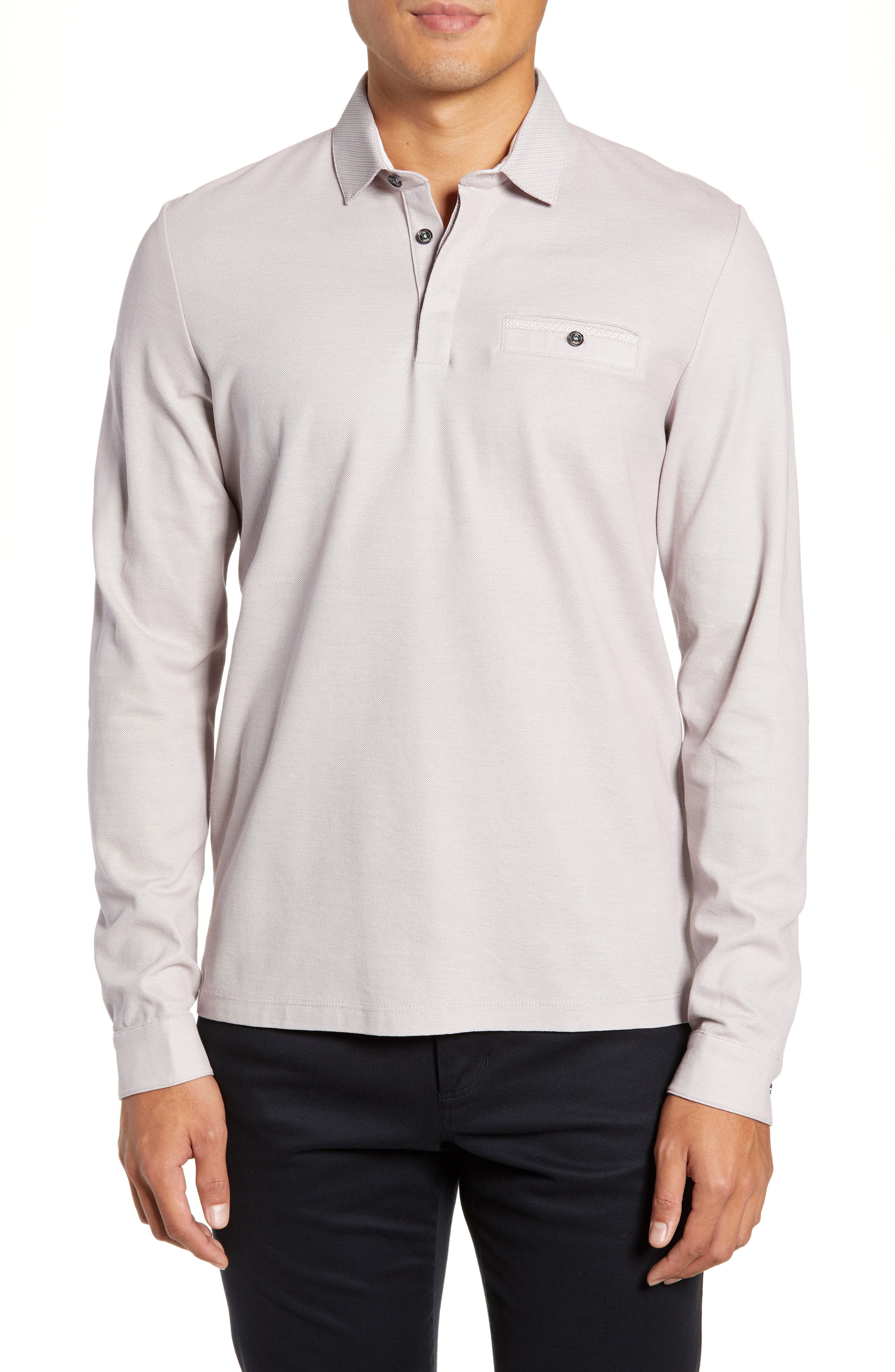 Ted Baker London | Dunes Slim Fit Long Sleeve Polo | Nordstrom Rack