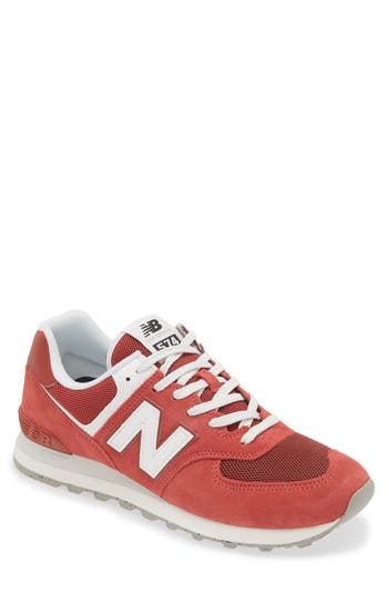 New Balance Gender Inclusive 574 Sneaker In Alpha Red/white