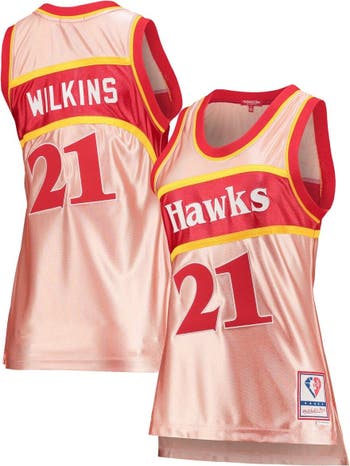 Dominique Wilkins Atlanta Hawks Jersey NBA MENS MITCHEL & NESS  RED/YELLOW
