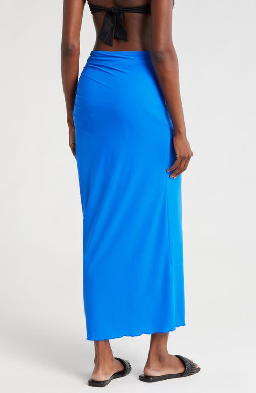 Shop Sweaty Betty Shayla Sculpt Cover-up Skirt In Electric Blue