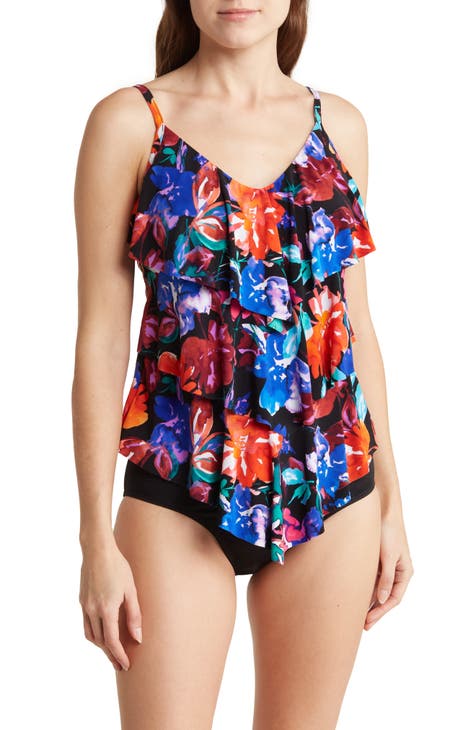 Flower Child Rita Tankini Two-Piece Swimsuit (Plus)