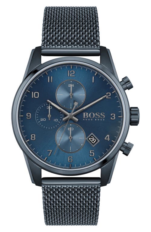 BOSS Skymaster Chronograph Mesh Strap Watch