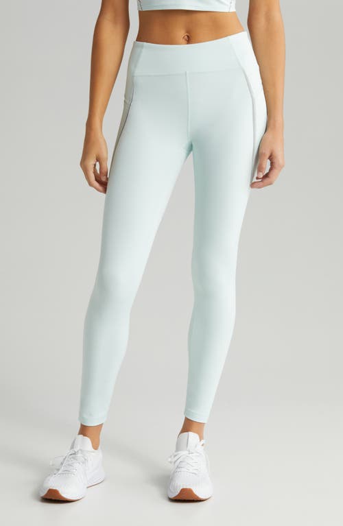 zella Reset Reflective Pocket Leggings in Green Glimmer at Nordstrom, Size X-Small