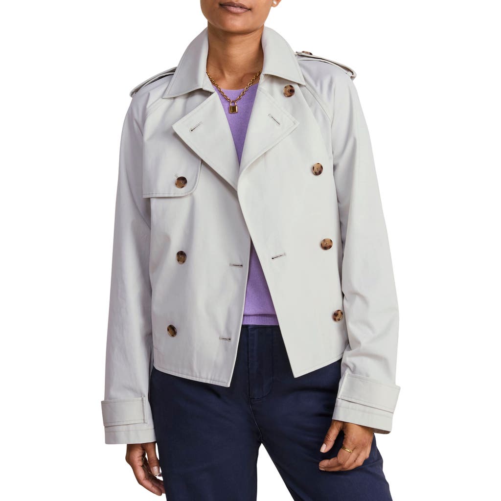 Vineyard Vines Crop Trench Coat In Stone