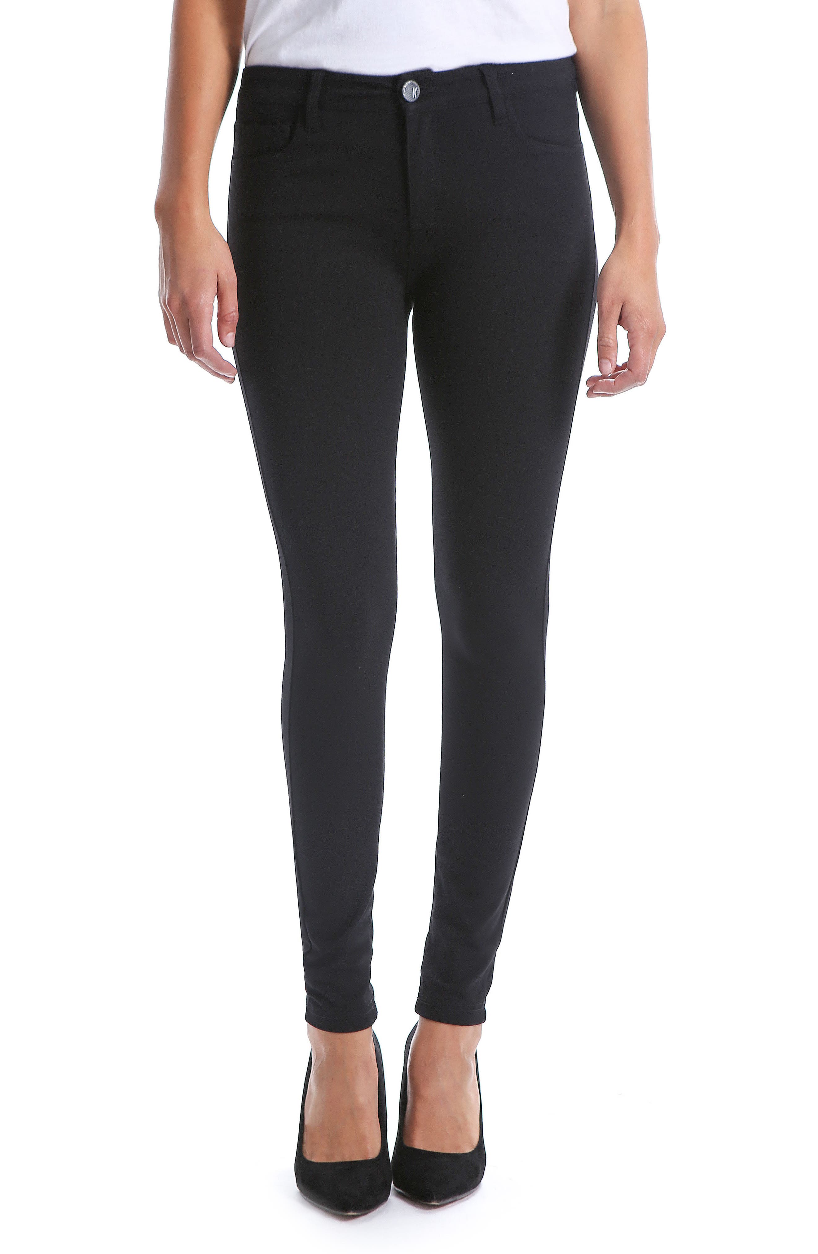 high waist ponte skinny pant