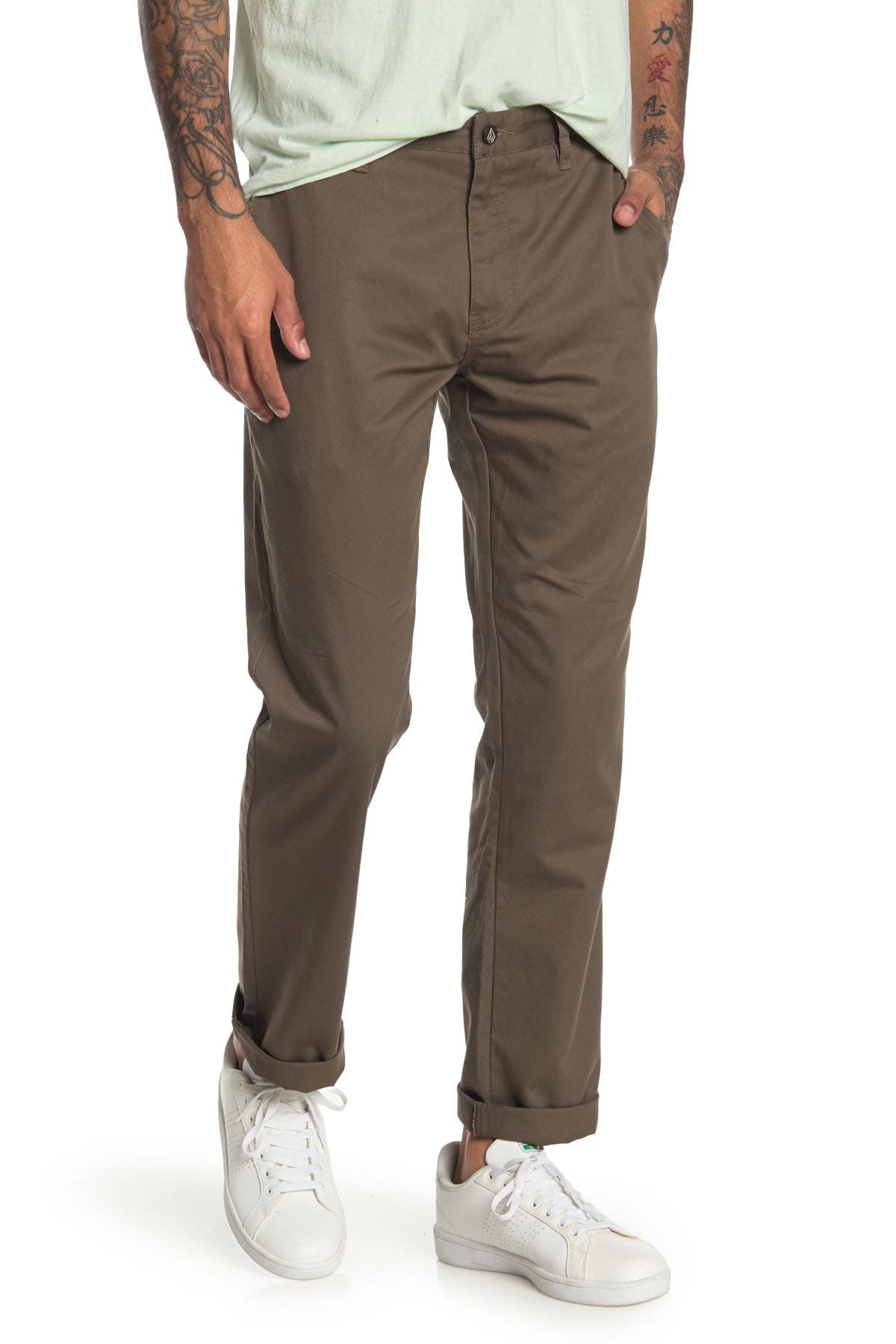 Volcom V-monty Modern Fit Chino Pants In Dark Grey