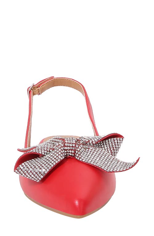 BERNESS BERNESS NYOMI RHINESTONE BOW SLINGBACK FLAT