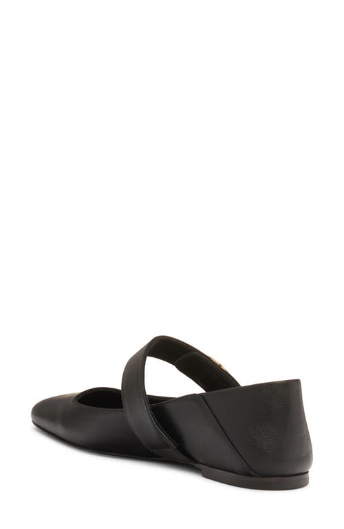 Shop Valentino Garavani Locker Vlogo Mary Jane Flat In Nero