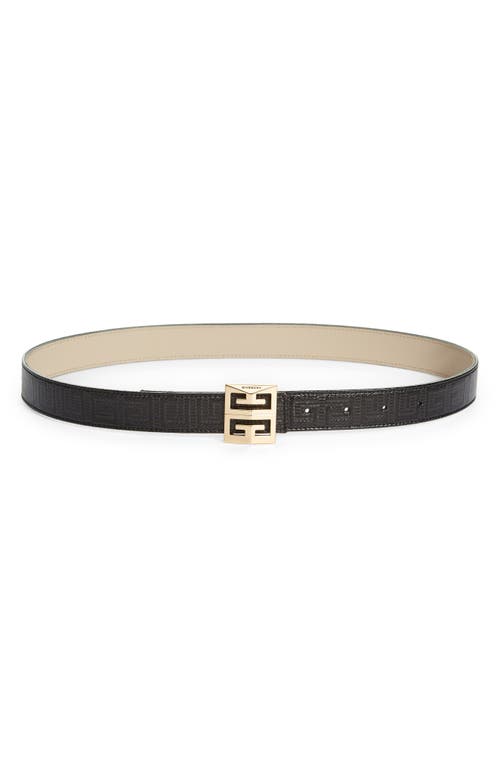 Givenchy 4G Buckle Reversible Leather Belt in Black