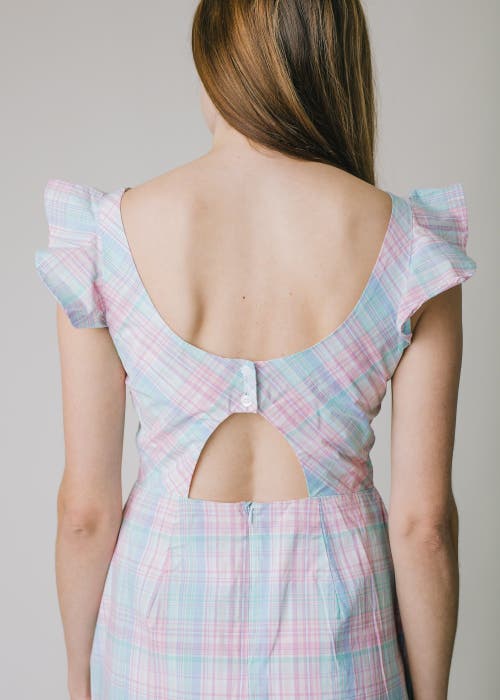 HOPE & HENRY FLUTTER SLEEVE OPEN BACK DRESS 
