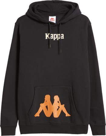 Orange and discount black graphic hoodie