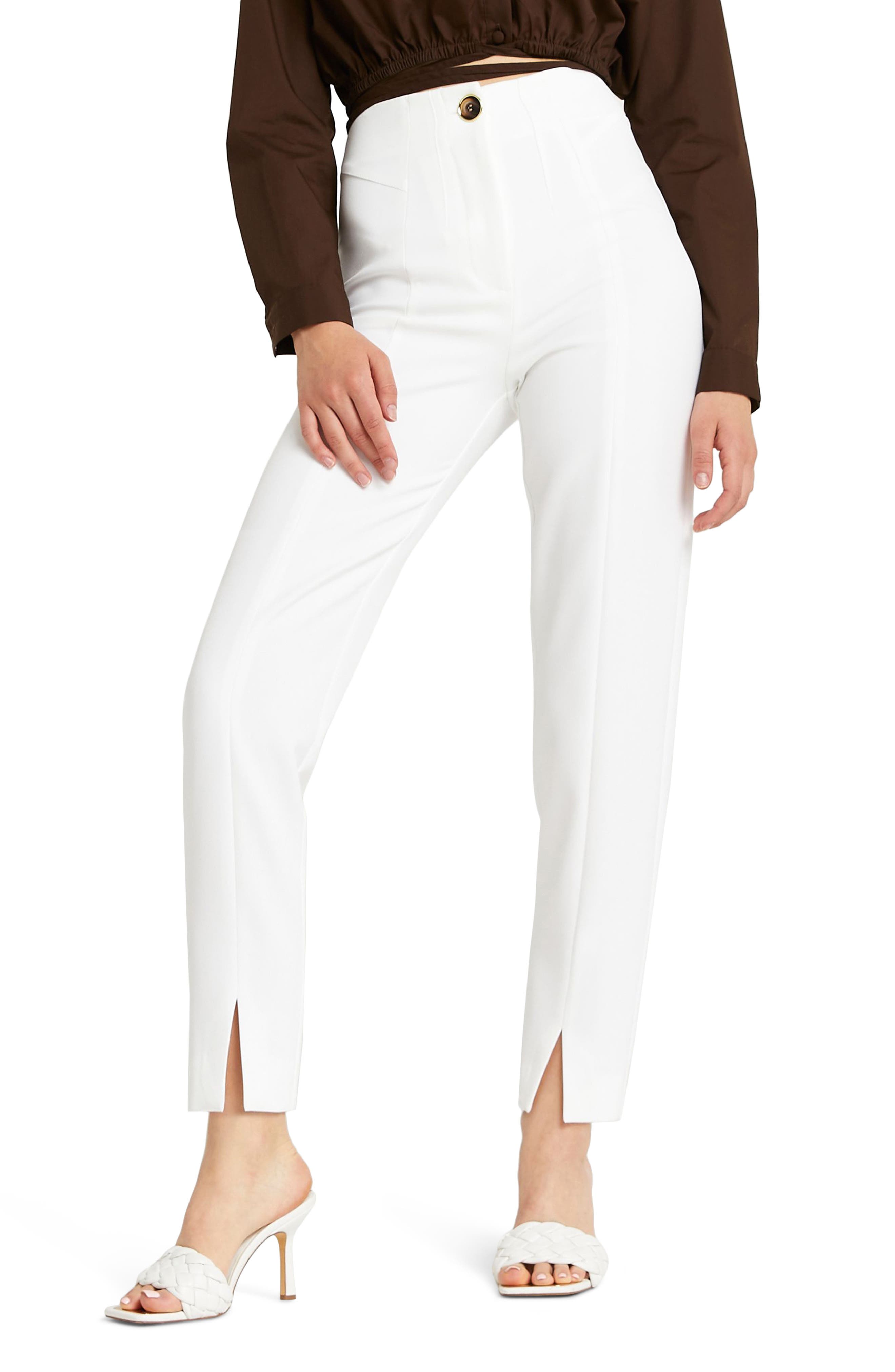 white cigarette pants