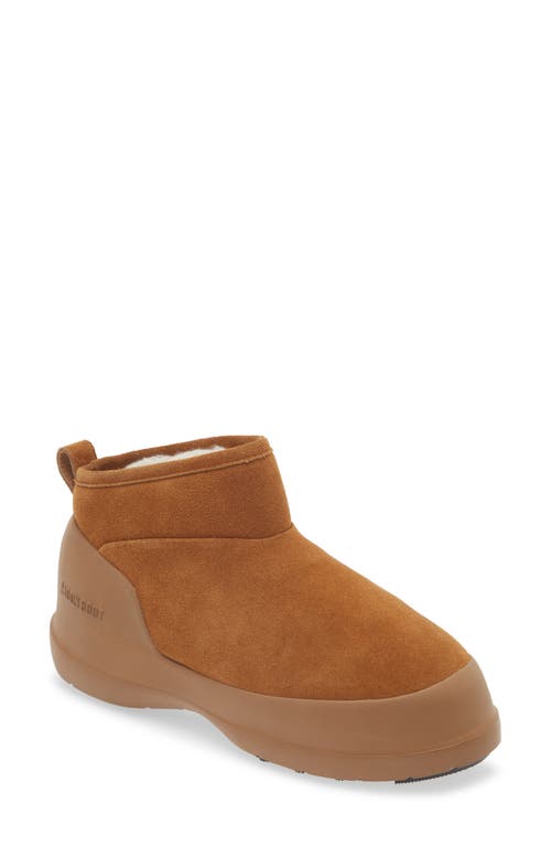 Shop Moon Boot ® Luna Low Faux Shearling Lined Boot In Cognac