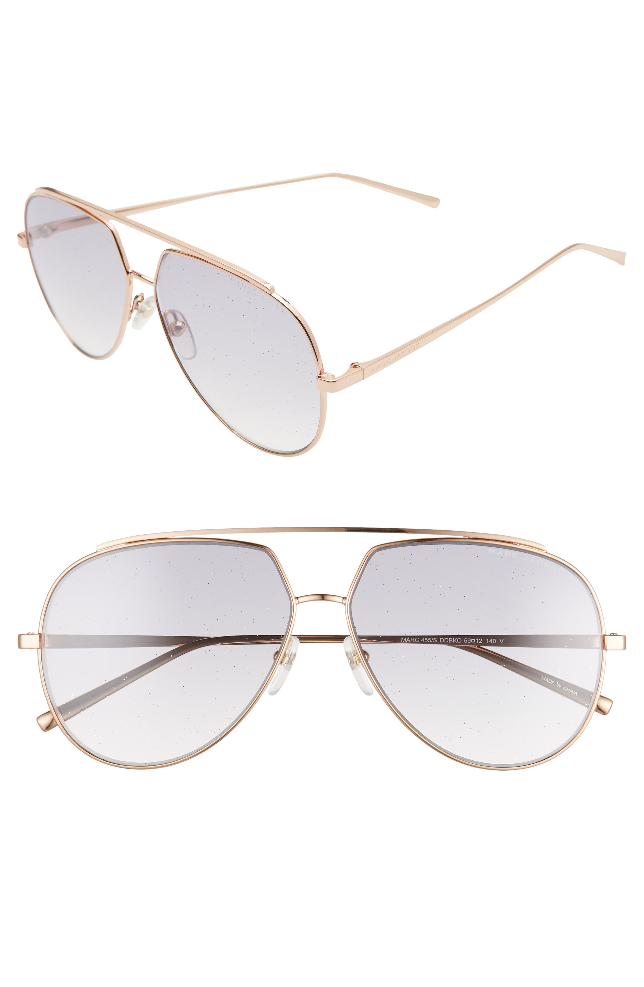 marc jacobs 59mm aviator sunglasses