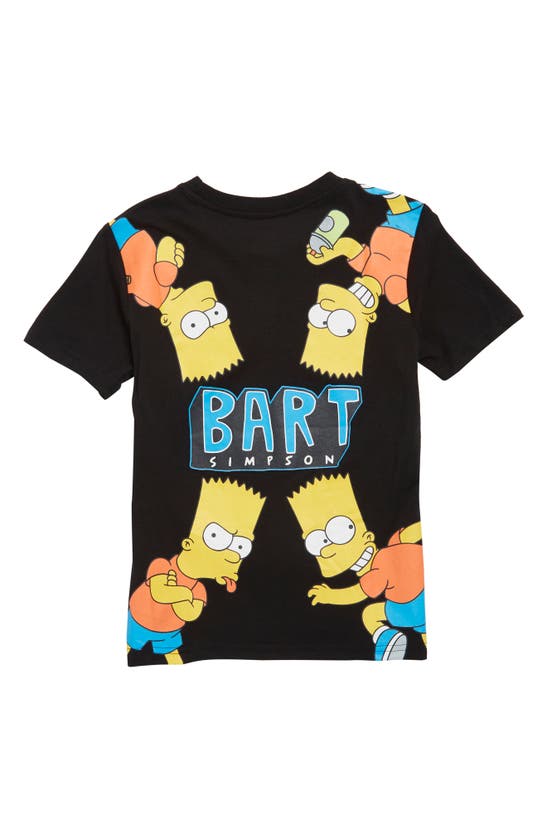 Shop Freeze Kids' Bart Simpson Embro T-shirt & Shorts Set In Black