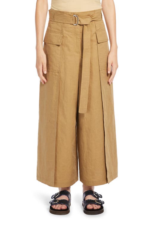 Weekend Max Mara Pinide Tie Waist Wide Leg Pants Beige at Nordstrom,