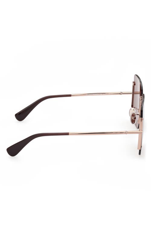 Shop Max Mara 60mm Geometric Sunglasses In Bronze/other/brown