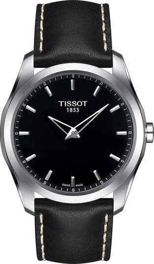 Tissot Couture Grande Swiss Quartz Leather Strap Watch 39mm