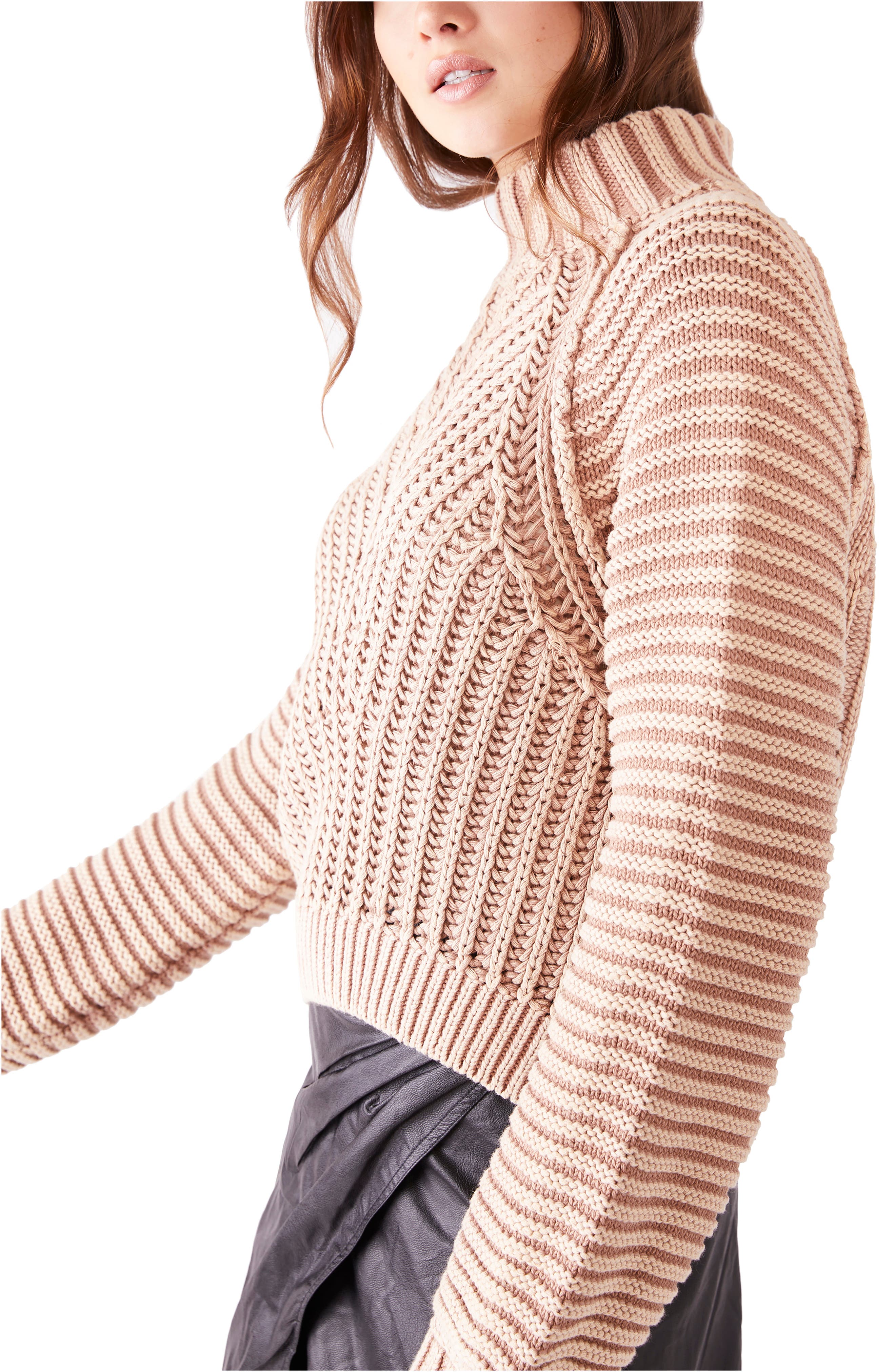 free people sweetheart ribbed sweater