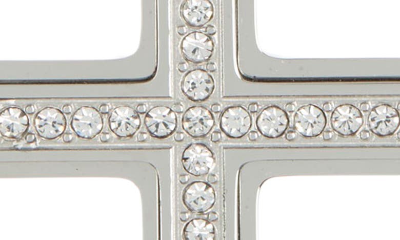 Shop American Exchange Crystal Cross Pendant Necklace In Silver