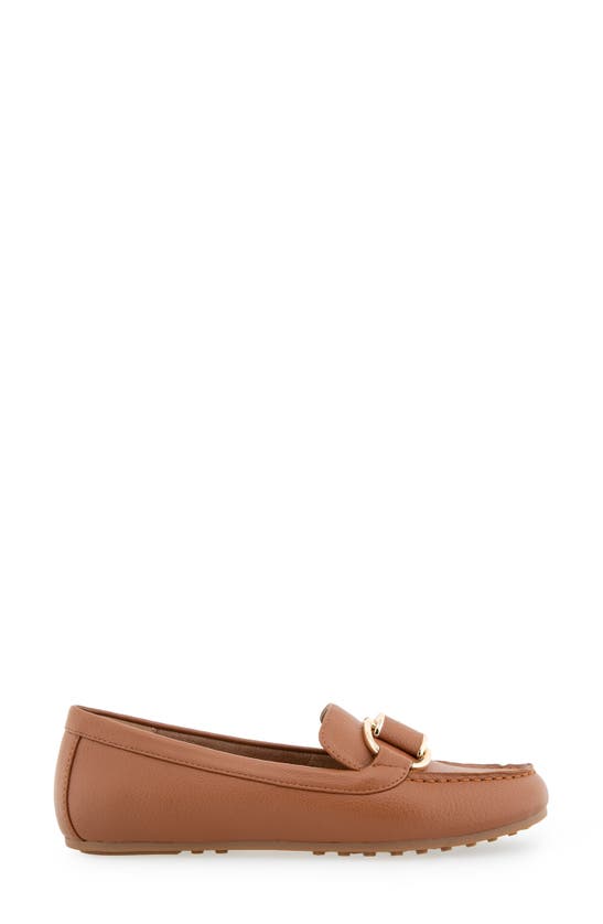 Shop Aerosoles Denver Buckle Loafer In Tan Pu Leather