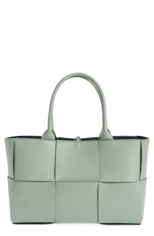 Shop Bottega Veneta Arco Intrecciato Leather Tote In 3404 N.sauge/n.sau-rai-go