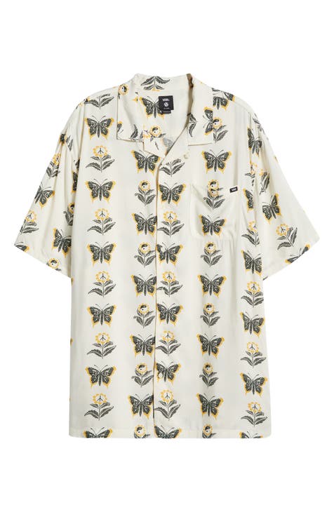 Nautical Print Butterfly Sleeve Dress - Women - Ready-to-Wear