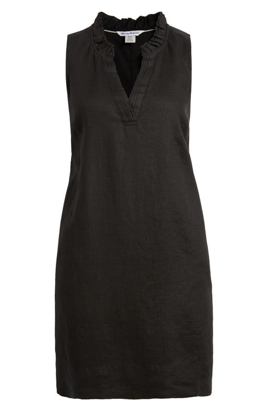 Tommy Bahama Two Palms Double Ruffle Dress In Black