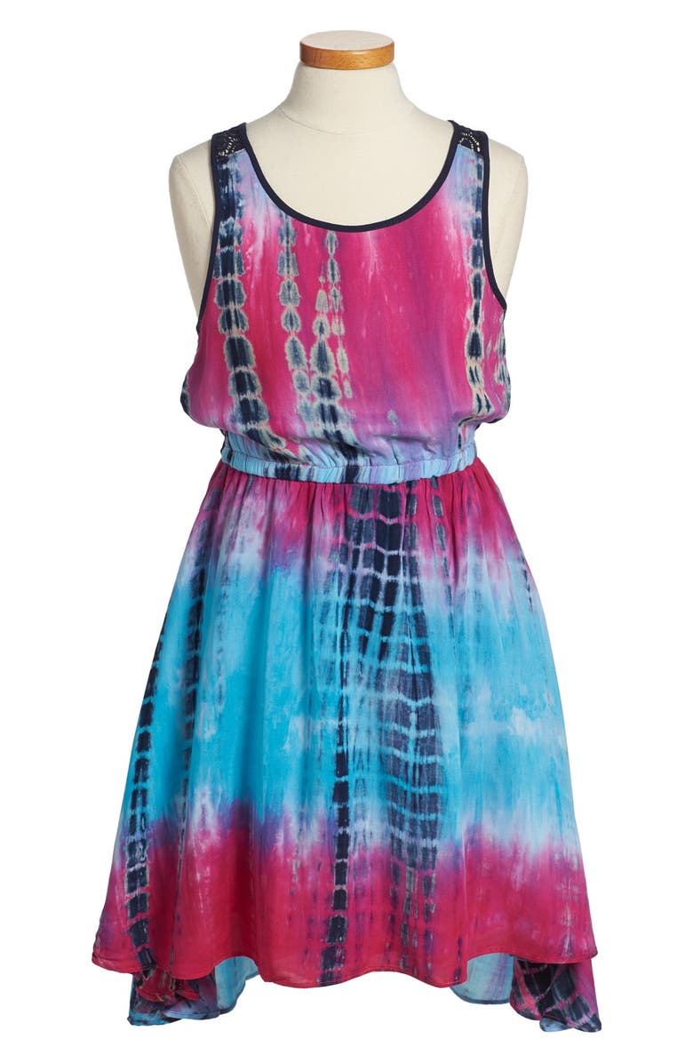 Nicole Miller Tie Dye High/Low Dress (Big Girls) | Nordstrom