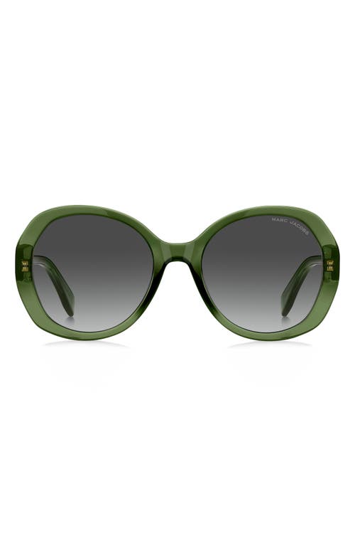 Marc Jacobs Marc 763s Acetate Oval Sunglasses In Green/grey Azure