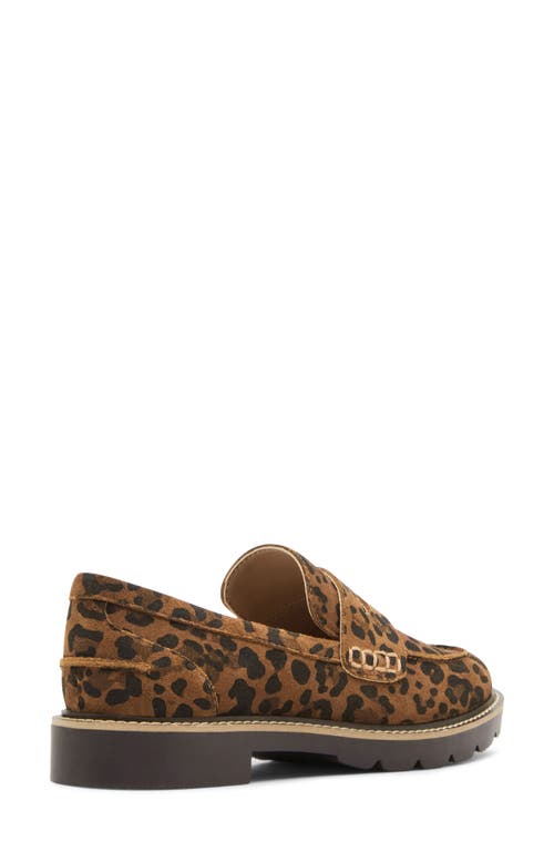 Blondo Waterproof Penny Loafer In Leopard Suede
