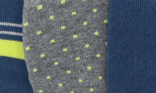 Lorenzo Uomo 3-pack Assorted Ankle Socks In Blue Multi