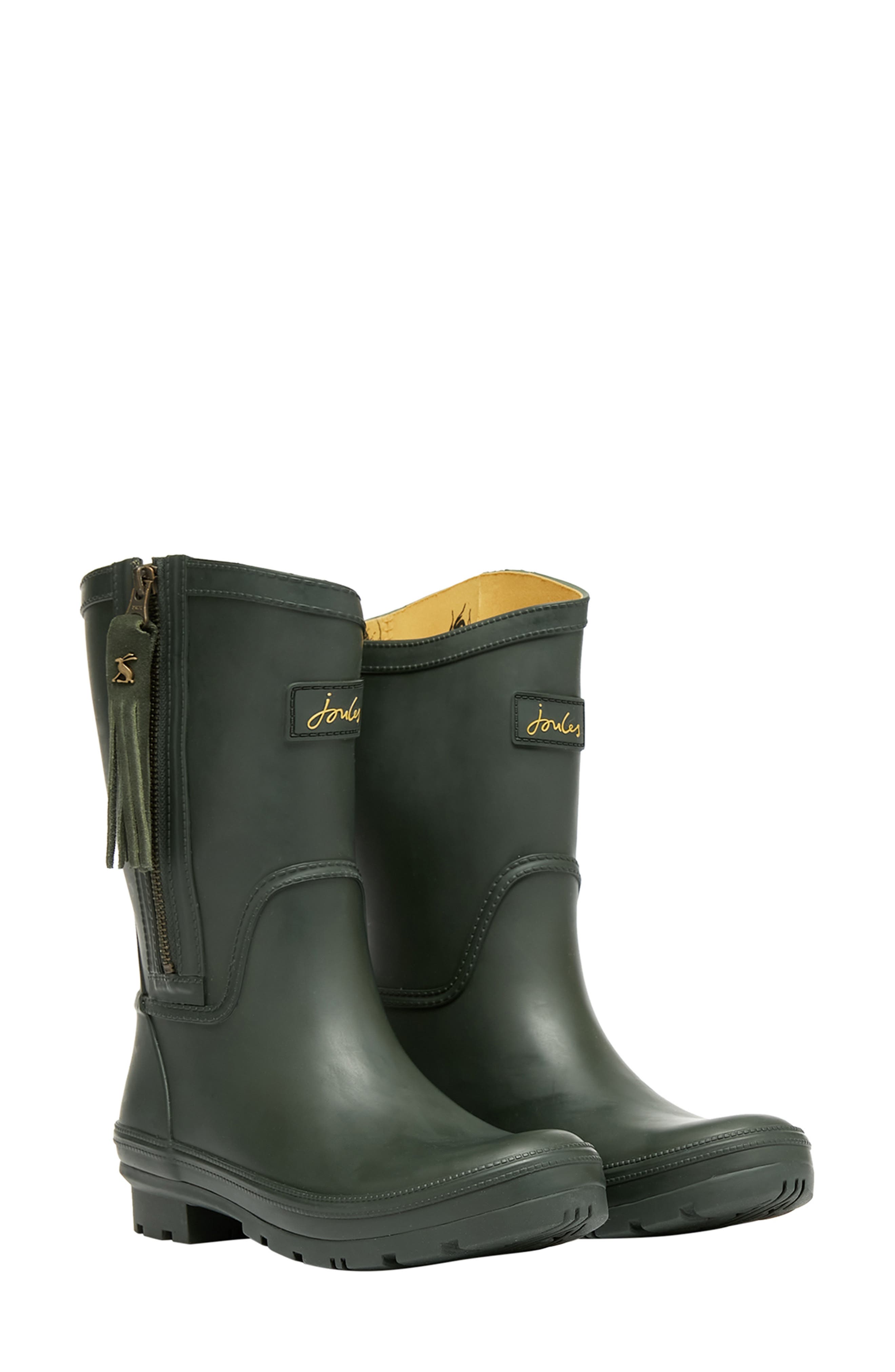 dark green duck boots