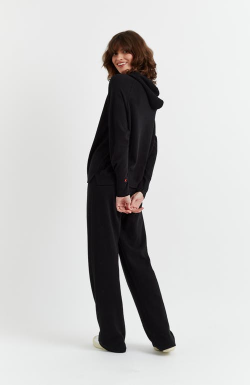 Shop Chinti & Parker Wool Cashmere Boxy Hoodie In Black