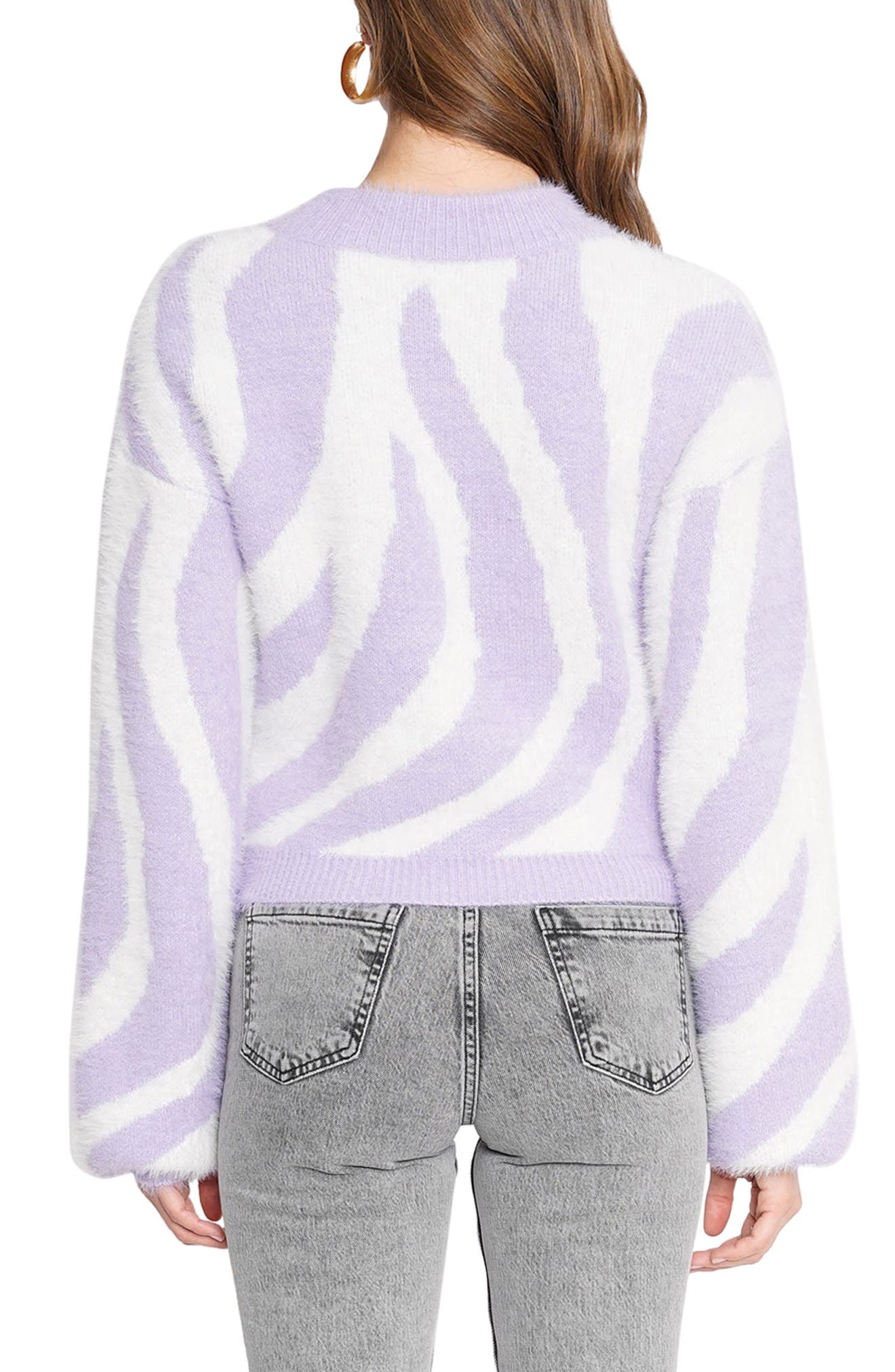 4SI3NNA Corette Zebra Eyelash Sweater 