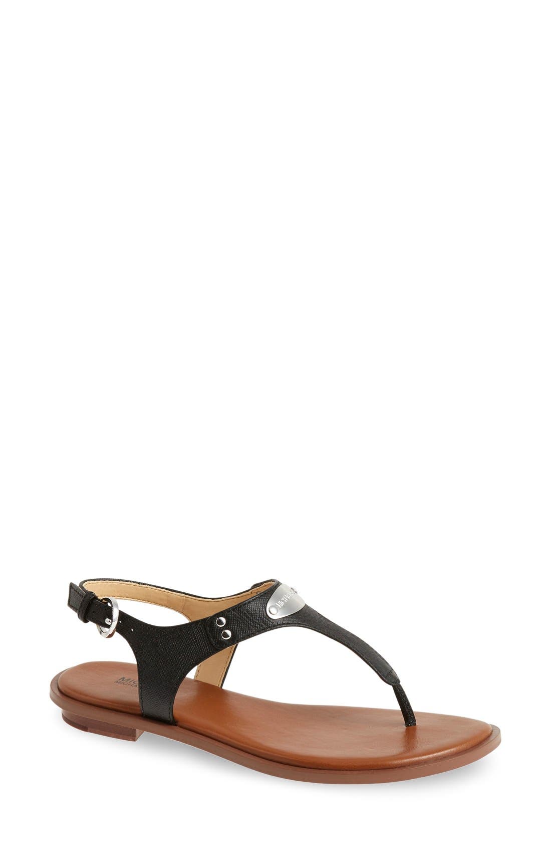 UPC 886056831924 product image for MICHAEL Michael Kors 'Plate' Thong Sandal in Black at Nordstrom, Size 7 | upcitemdb.com