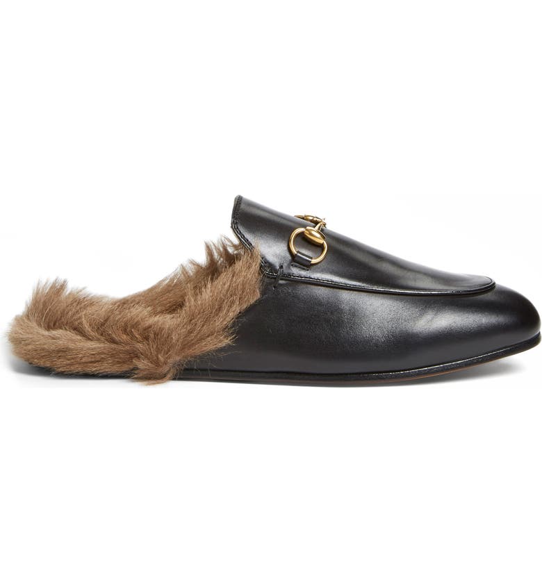 Gucci Princetown Genuine Shearling Loafer Mule | Nordstrom