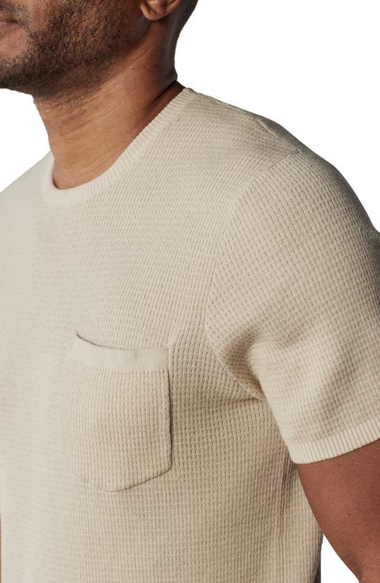 The Normal Brand Waffle Stitch Short Sleeve Sweater In Tan